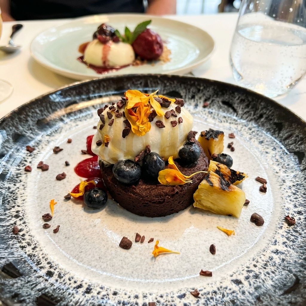 Plated dish at a fine dining restaurant in NWA